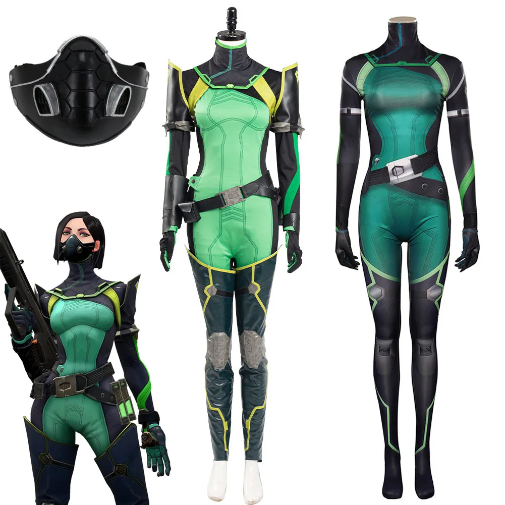 Game Valorant Viper Cosplay Costume Jumpsuit Jacket Pants Gloves Mask Women Clothes Full Set Outfits Halloween Carnival Costumes
Game Valorant Viper Cosplay Costume Jumpsuit Jacket Pants Gloves Mask Women Clothes Full Set Outfits Halloween Carnival Costumes