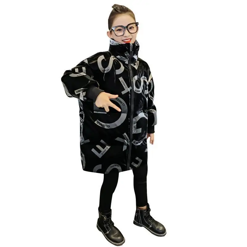 Girls Cotton-padded Coat New Fashion Winter Med-length Letter Print Down Jackets Teens Clothes Thickened Warm Top Snowsuit 4-14Y
Girls Cotton-padded Coat New Fashion Winter Med-length Letter Print Down Jackets Teens Clothes Thickened Warm Top Snowsuit 4-14Y