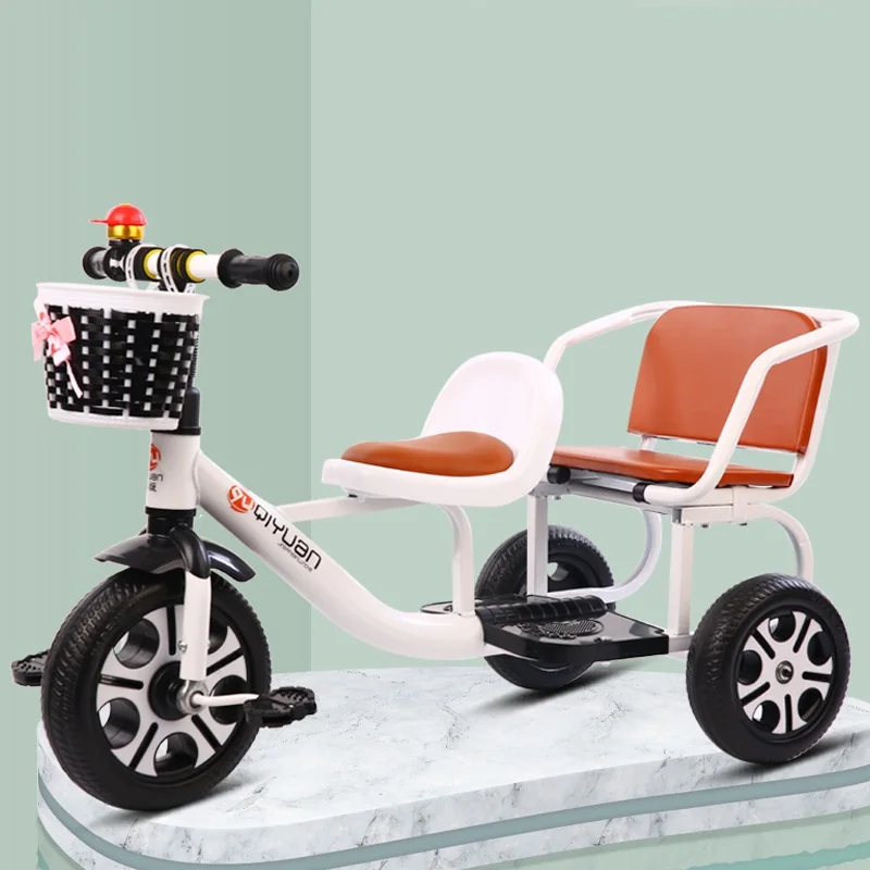 

LazyChild 2-7 Years Old Safety Baby Stroller Anti-rollover Children's Double Tricycle Bicycle Soft And Comfortable Twin Stroller