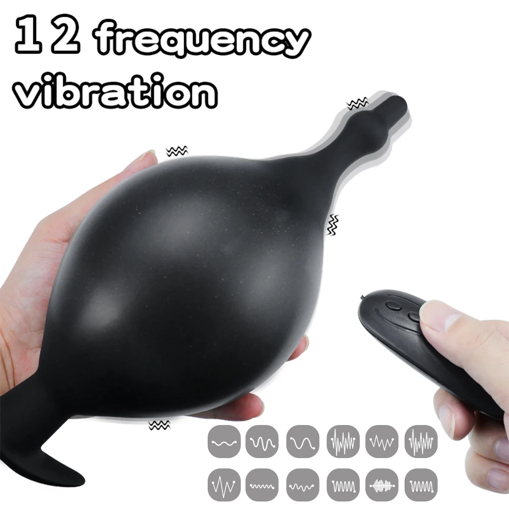 IkSex Toy-Vibromasseur Gonflable en Silicone, Énorme Grand Plug Anal, Pompe à Gode, Dilatateur Anal, Ohio eur de Prostate Extensible 3