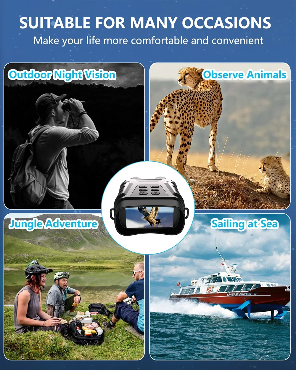 Binocular de visión nocturna infrarroja 4K UHD binoculares digitales profesionales para caza Camping 14 Binocular de visión nocturna infrarroja Binocular de visión nocturna infrarroja 4K UHD binoculares digitales profesionales para caza Camping » Binocular de visión nocturna infrarroja