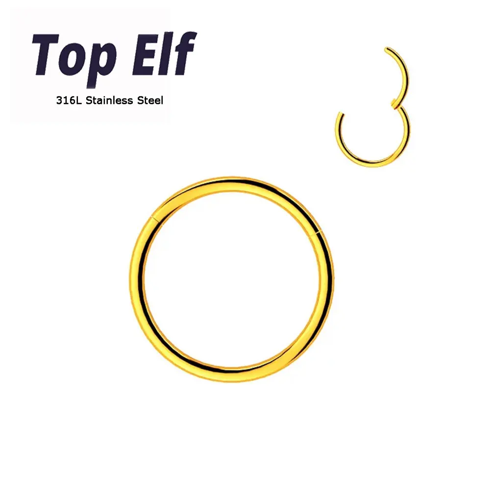 Wholesale 316L Stainless Steel Hoop Earring Nose Ring For Women Lip Ear Hoop Punk Basic Nose Accessories Wholesale 316L Stainless Steel Hoop Earring Nose Ring For Women Lip Ear Hoop Punk Basic Nose Accessories