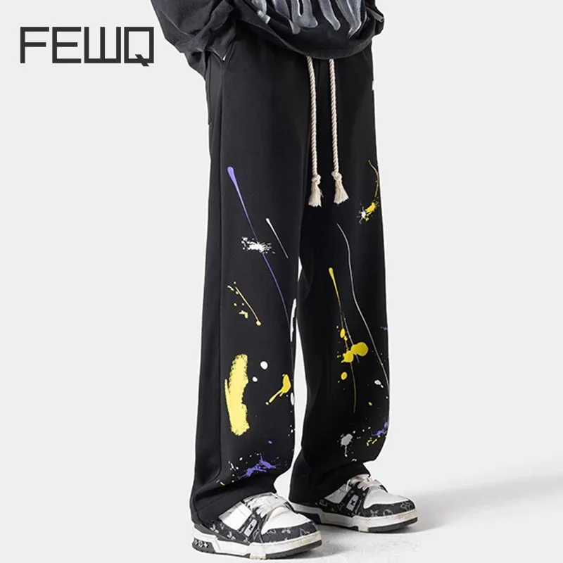 FEWQ Spring New Large Graffiti Guard Pants Contrast Color Wide Leg Male Trousers Korean Fashion Elastic Waist 24X8117
FEWQ Spring New Large Graffiti Guard Pants Contrast Color Wide Leg Male Trousers Korean Fashion Elastic Waist 24X8117