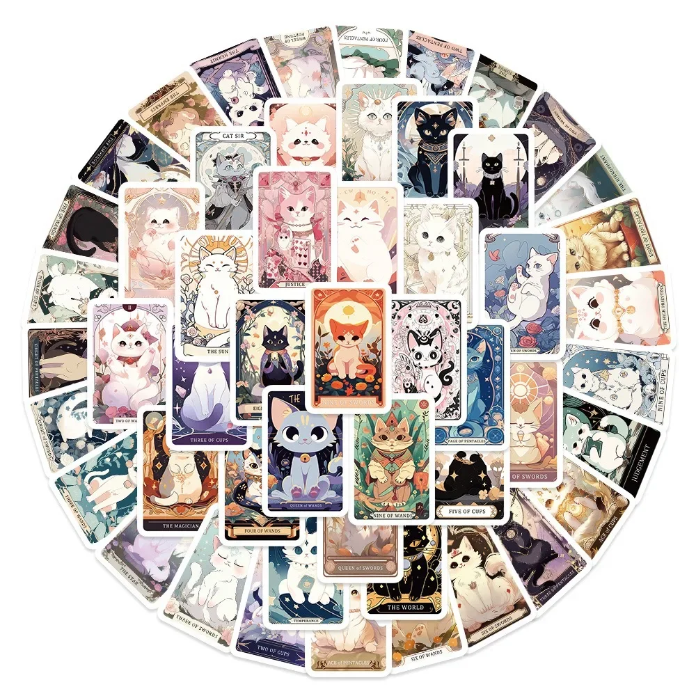 78pcs Kawaii Cartoon Cats Tarot Cards Stickers For Water Bottle Laptop Luggage Guitar Skateboard Stationery Phone Vinyl Decals
78pcs Kawaii Cartoon Cats Tarot Cards Stickers For Water Bottle Laptop Luggage Guitar Skateboard Stationery Phone Vinyl Decals