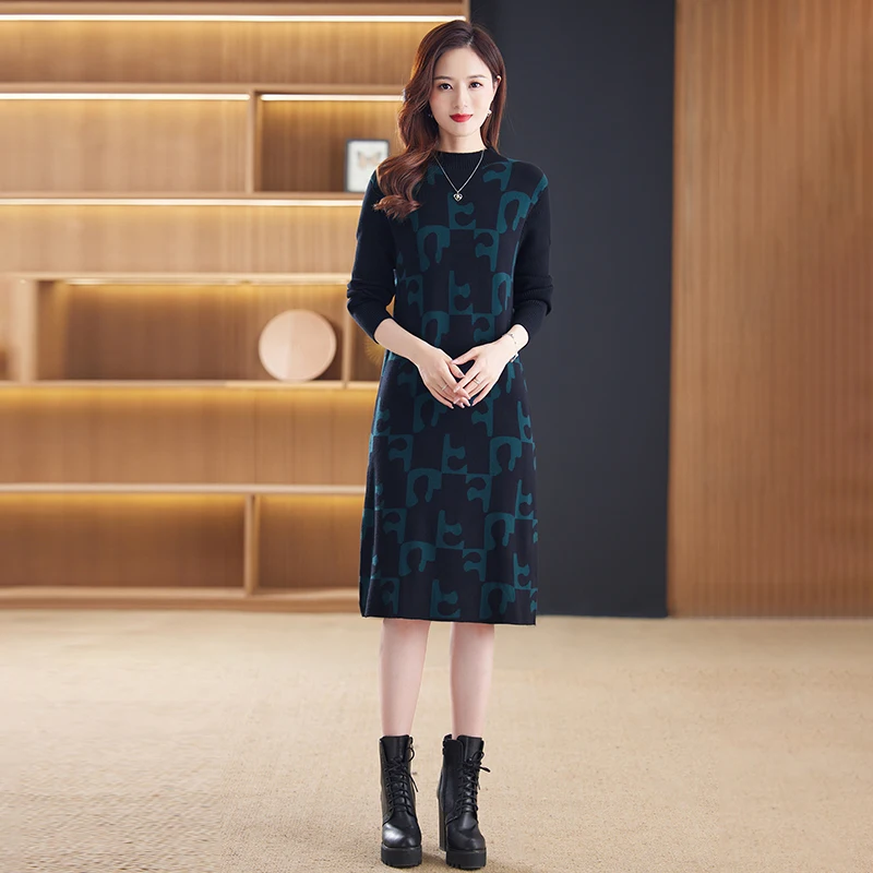20263 New Vintage Flower Dress Women's Autumn/Winter Fashion Knitted Bottom Skirt Korean Loose Fit Cashmere Sweater Vestidos
20263 New Vintage Flower Dress Women's Autumn/Winter Fashion Knitted Bottom Skirt Korean Loose Fit Cashmere Sweater Vestidos