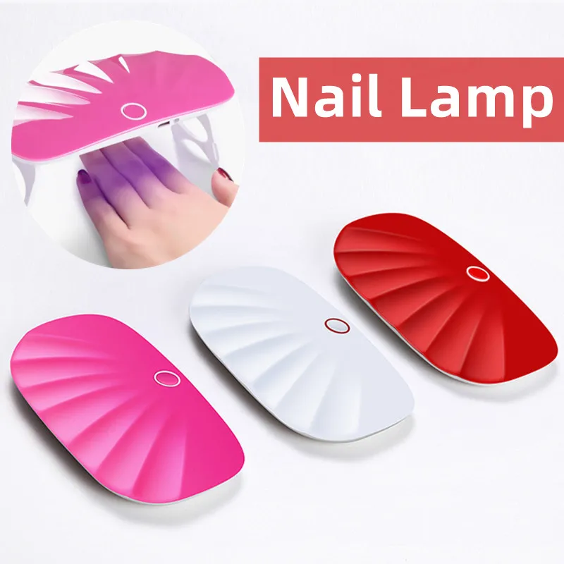 

6W Foldable Nail Dryer Professional Portable 30s Fast Drying UV LED Curing Lamp With Usb Line Nails Dryer For Gel Based Polishes