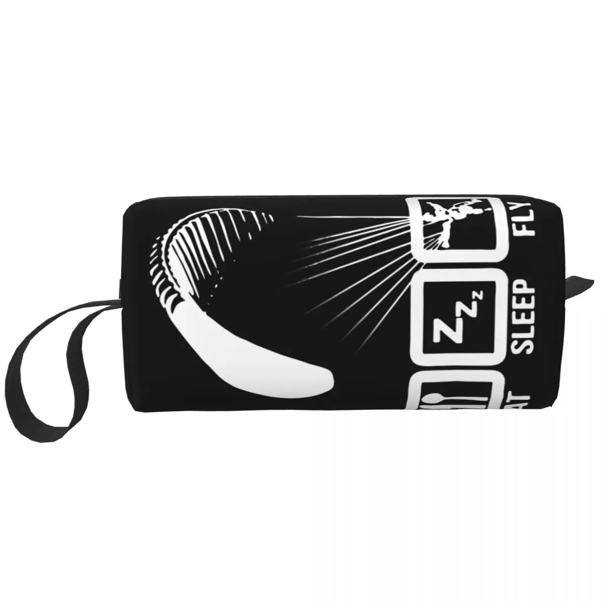 Eat Sleep Fly Paraglider Makeup Bag Pouch Cosmetic Bag Travel Toiletry Bag Organizer Storage Bag Men Women
Eat Sleep Fly Paraglider Makeup Bag Pouch Cosmetic Bag Travel Toiletry Bag Organizer Storage Bag Men Women