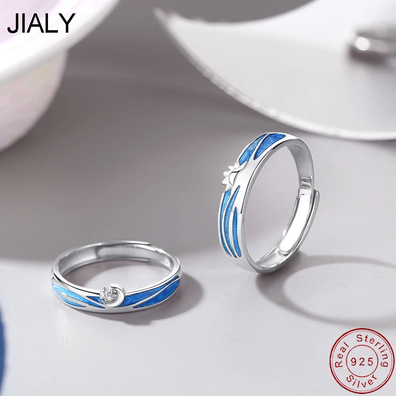 JIALY AAA CZ S925 Sterling Silver Couple Finger Ring Blue Enamel For Women Birthday Party Gift Jewelry
JIALY AAA CZ S925 Sterling Silver Couple Finger Ring Blue Enamel For Women Birthday Party Gift Jewelry