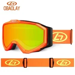 

OBAOLAY сноуборд очки снегоход Анти-Туман UV400 линзы лыжные Солнцезащитные очки женские лыжные очки уличные спортивные очки