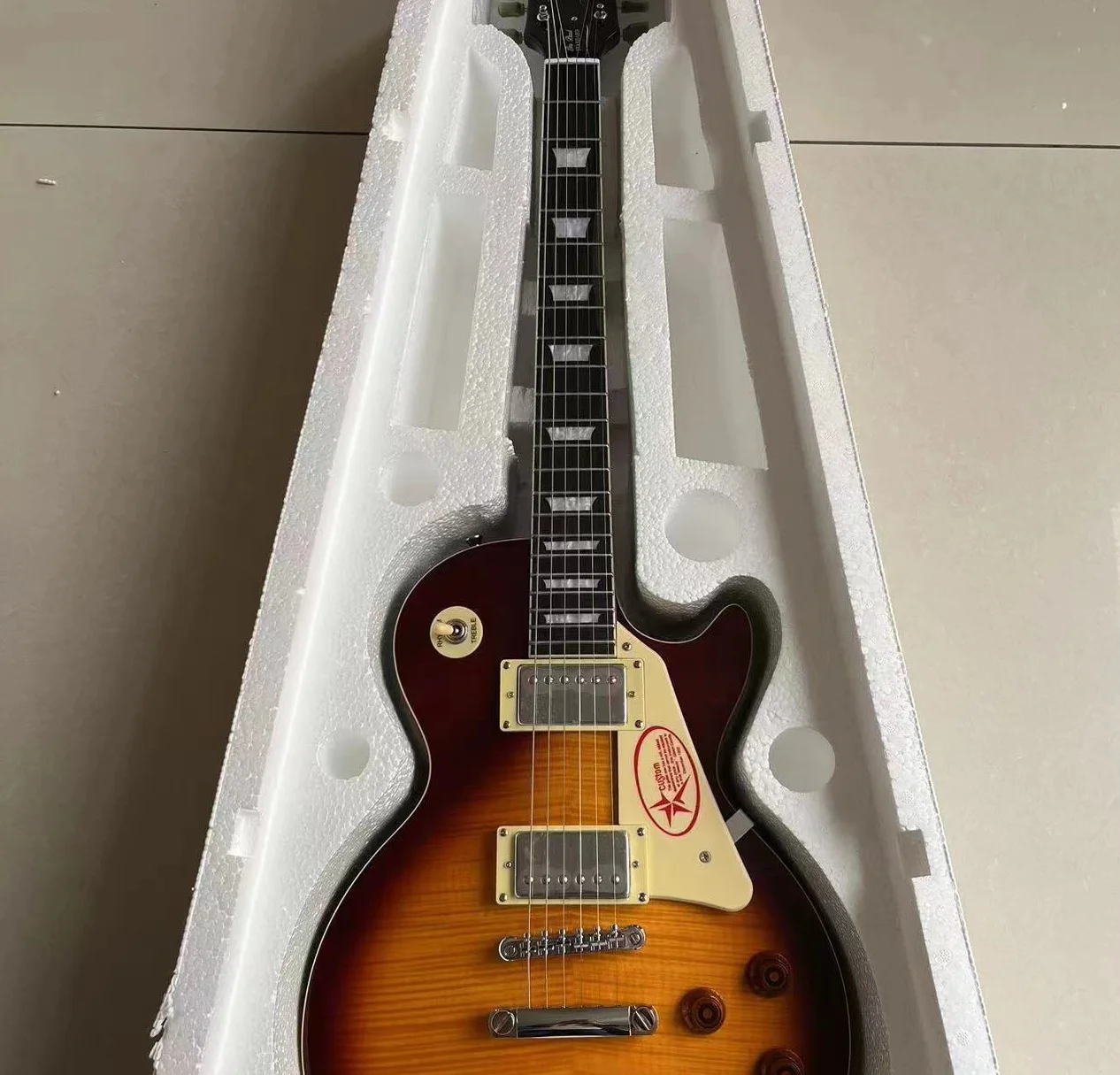 

Relic Electric Guitar Flamed Maple Top 1959 Tribute to Gary Moore Peter Green Smoked Sunburst One Piece Body and Neck EWHGBTREW