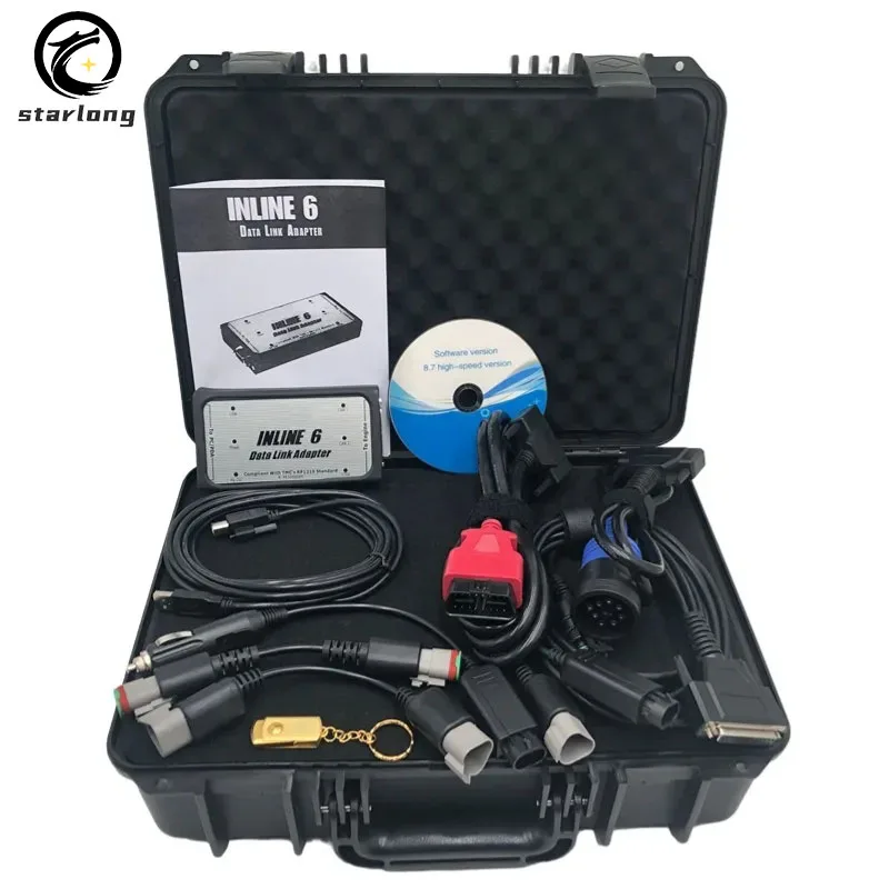 

for INLINE6 V8.7 V7.62 Software INLINE6 Cummins Scanner Diagnostic System Complete INLINE Heavy Duty Truck Diagnostic Tool