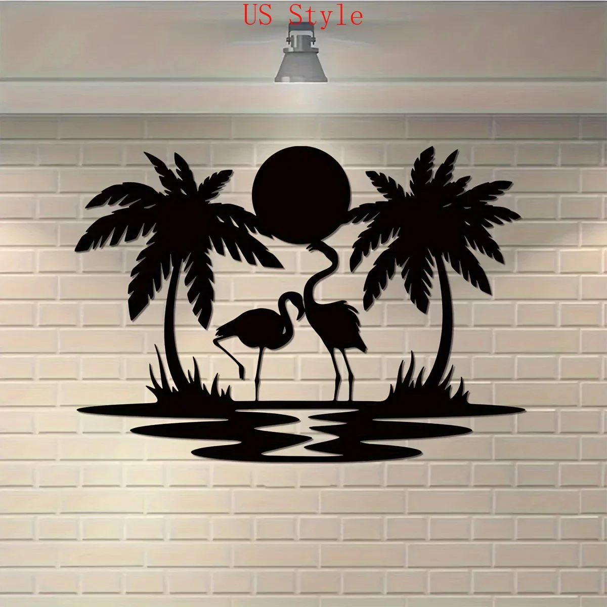 

Metal Flamingo Palm Tree Sunset Sign Metal Palm Tree Wall Hanging Decor House Decor Gifts Bedroom LivingRoom Wall Mounted Art Ga