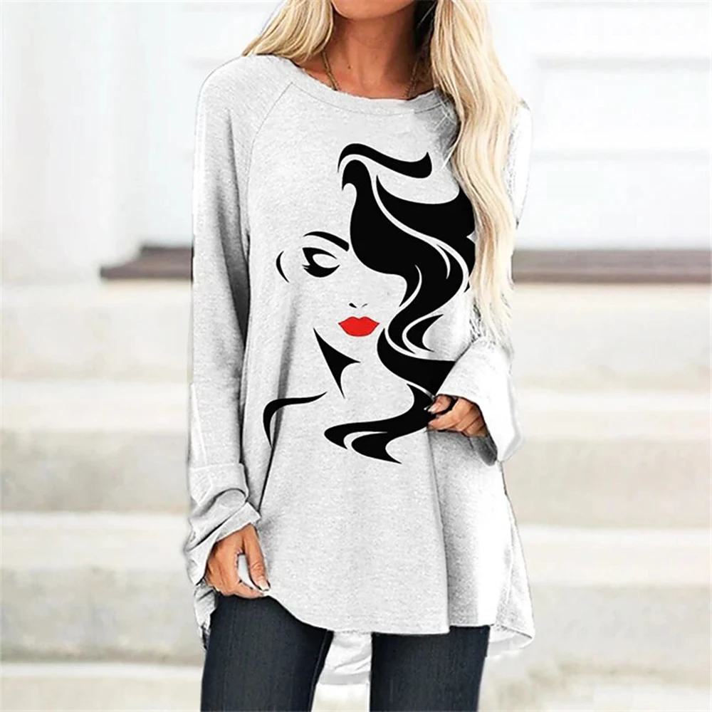 New Women'S Long Sleeve T-Shirt For Women Girls Autumn Winter Clothing Loose Fashion T-Shirt 3d Girls Print Round Neck Top
New Women'S Long Sleeve T-Shirt For Women Girls Autumn Winter Clothing Loose Fashion T-Shirt 3d Girls Print Round Neck Top