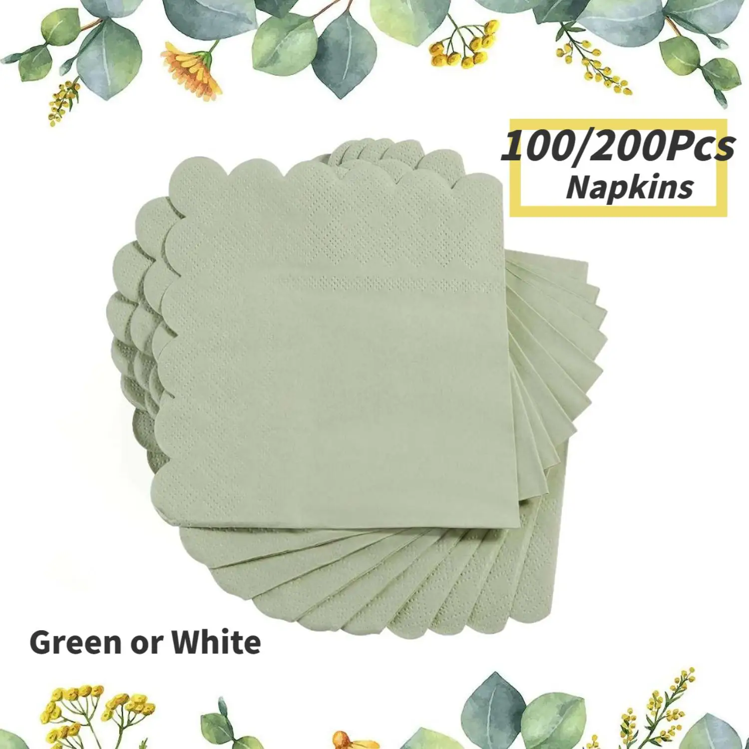 

200/100pcs Cocktail Napkins Disposable Beverage Napkin Paper Napkins 2 Ply For Dinner Wedding Baby Shower Birthday Party