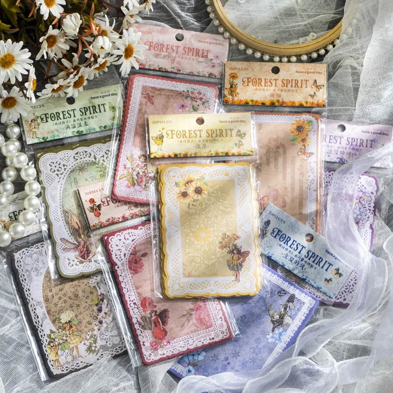 20 Sheets Forest Spirit Series Decorative Material Paper Retro Flower Fairy Lace Diy Handbook Base Collage Paper Planner
20 Sheets Forest Spirit Series Decorative Material Paper Retro Flower Fairy Lace Diy Handbook Base Collage Paper Planner
