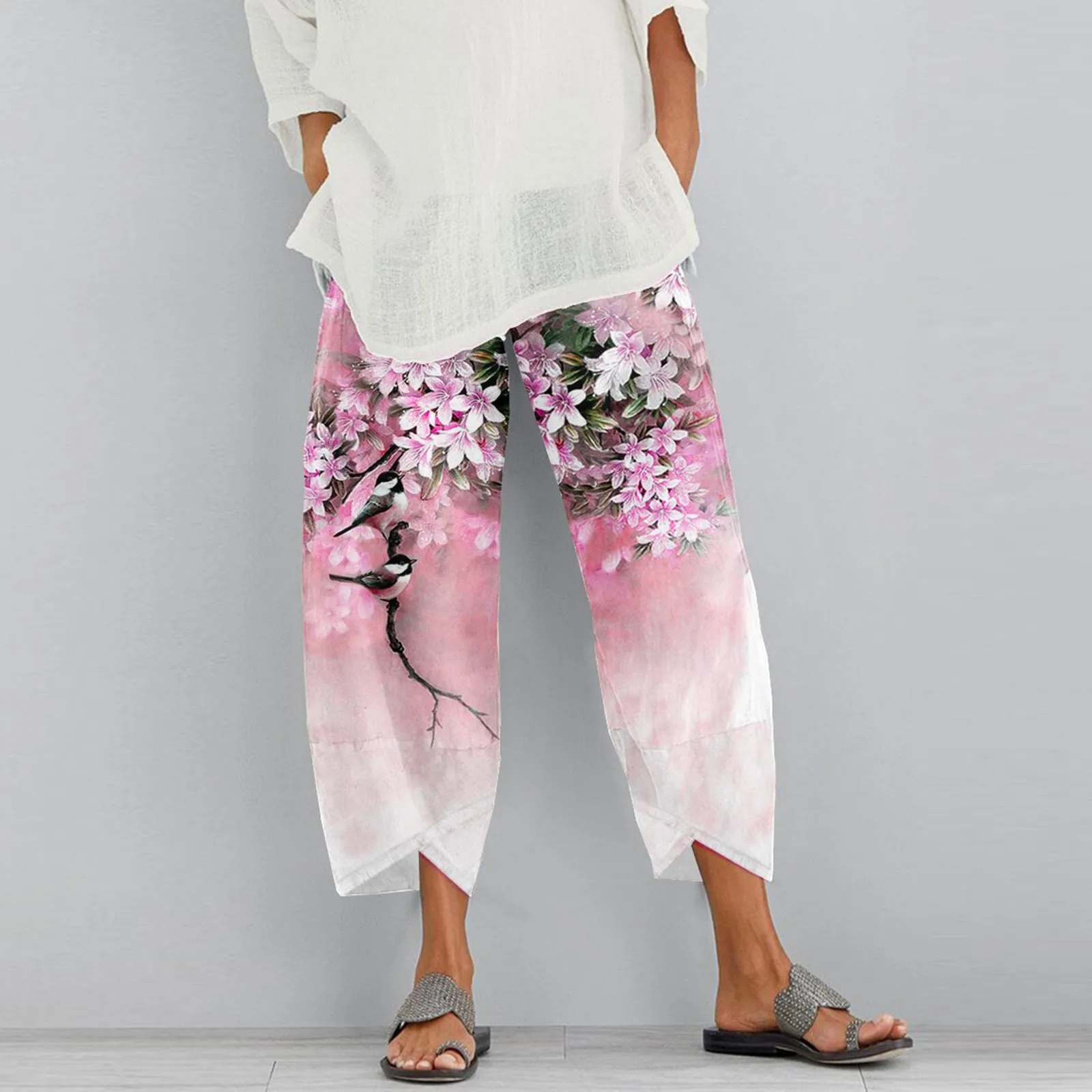 Женские уличные брюки Y2k, осенние модные мешковатые шаровары с высокой талией и карманами, летние укороченные брюки с винтажным принтом, 2024
Женские уличные брюки Y2k, осенние модные мешковатые шаровары с высокой талией и карманами, летние укороченные брюки с винтажным принтом, 2024