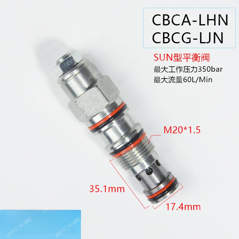 

Sun Balance Valve Counterbalance Threaded Cartridge Valve CBCA / CBCG / CBCH / Cba-t11-l1rn L3rn