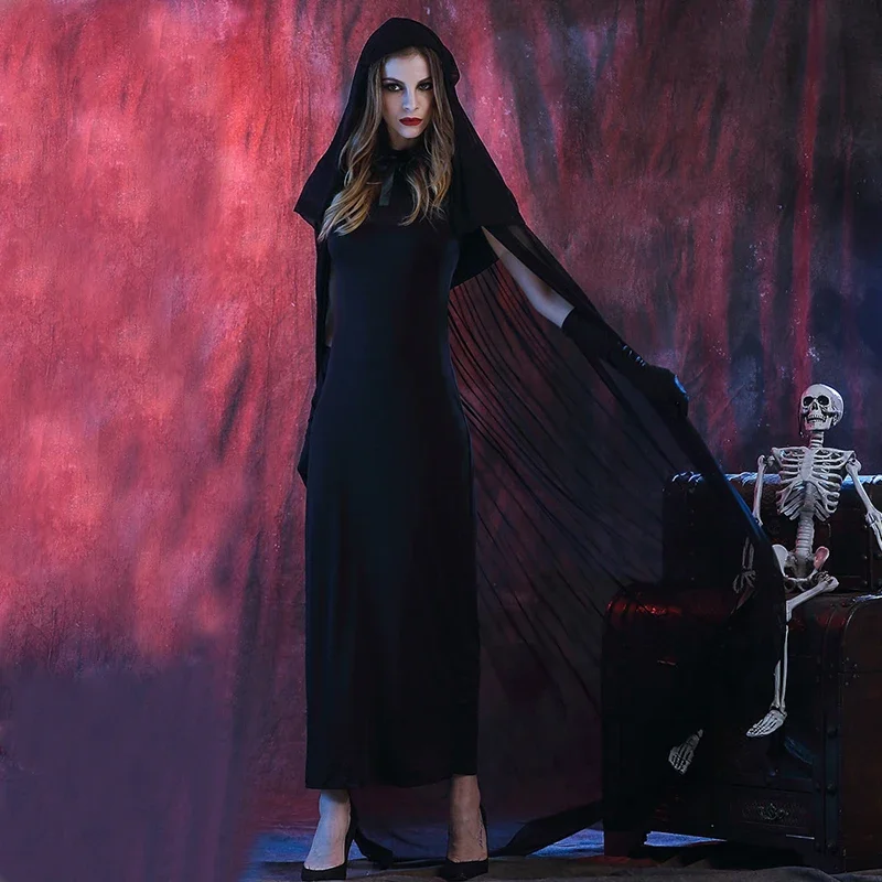 Ladies The Zombie Bride Horror Halloween Fancy Cloak Dress Costume Horror Black Female Ghost Party Outfit Cosplay
Ladies The Zombie Bride Horror Halloween Fancy Cloak Dress Costume Horror Black Female Ghost Party Outfit Cosplay