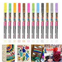 12 Color Metallic Highlight Painting Art Markers Permanent Pen Set Writing Paint Rock Photo Album Scrapbook Glass Wood Canvas
12 Color Metallic Highlight Painting Art Markers Permanent Pen Set Writing Paint Rock Photo Album Scrapbook Glass Wood Canvas