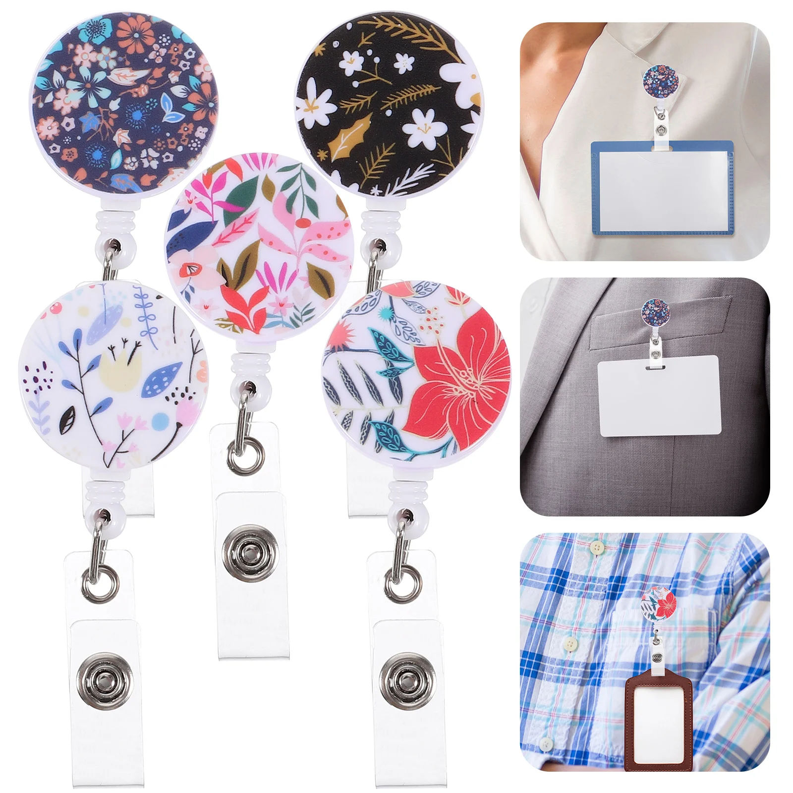 5Pcs Retractable Badge Buckle ID Card Holder Nurse Swivel Small Badge Reel Badge Reel Card Holder
5Pcs Retractable Badge Buckle ID Card Holder Nurse Swivel Small Badge Reel Badge Reel Card Holder