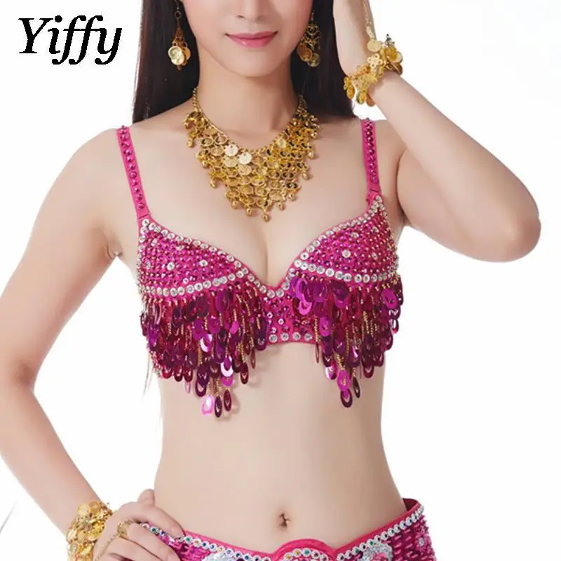 

Sexy Women's Beaded Grape Shape Sequins Embellished Bra B/ C Cup Belly Dance Underwear Lasdy Dance Performance Accessories