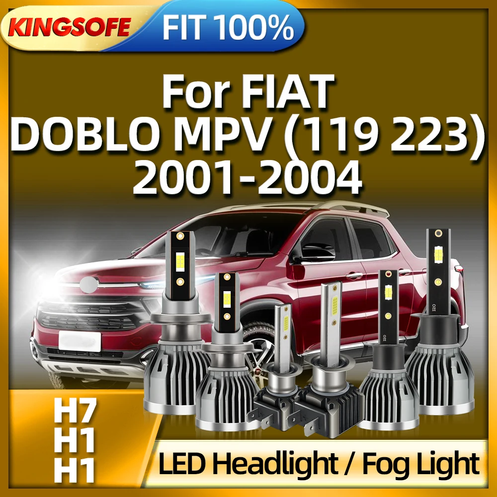 Roadsun 2/6Pcs H7 LED Headlight Car Lights H1 Bulb 6000K Fog Lamps For FIAT DOBLO MPV (119 223) 2001 2002 2003 2004
Roadsun 2/6Pcs H7 LED Headlight Car Lights H1 Bulb 6000K Fog Lamps For FIAT DOBLO MPV (119 223) 2001 2002 2003 2004