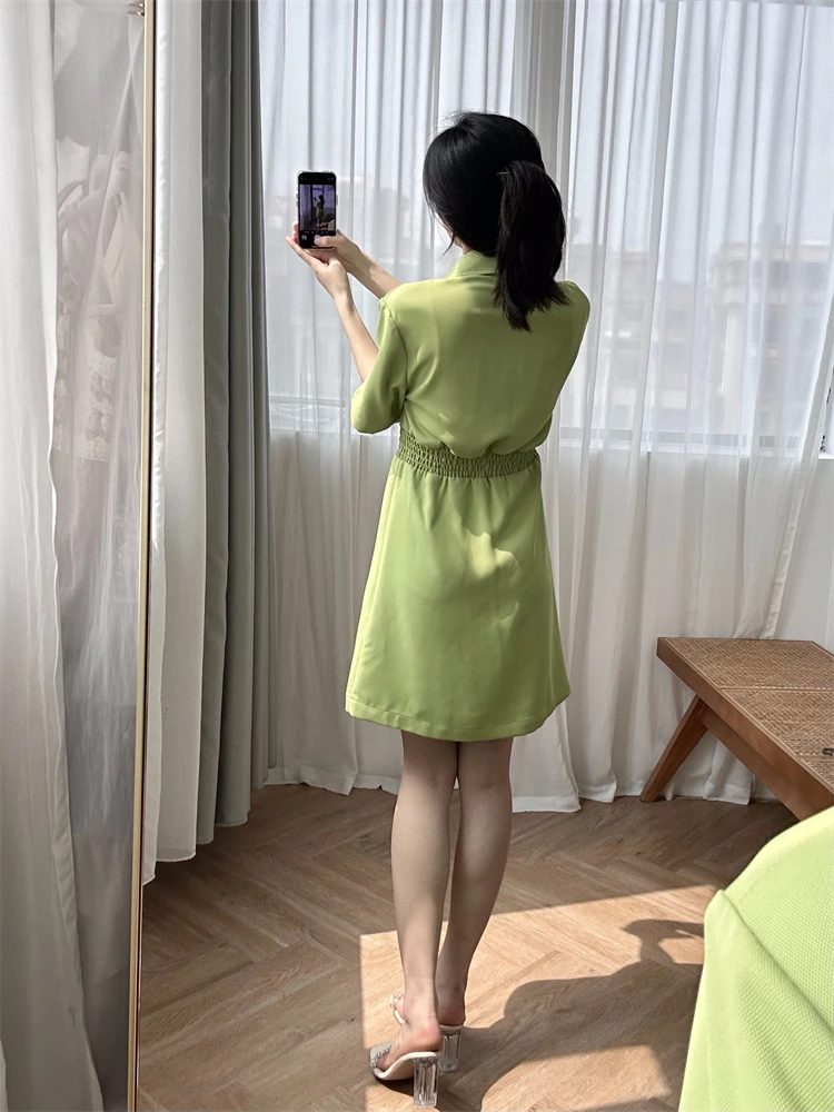 Evening gown for women elegant party Waistband Short Dress 2024 Summer New Dopamine Olive Green Elastic Elegant Style
Evening gown for women elegant party Waistband Short Dress 2024 Summer New Dopamine Olive Green Elastic Elegant Style