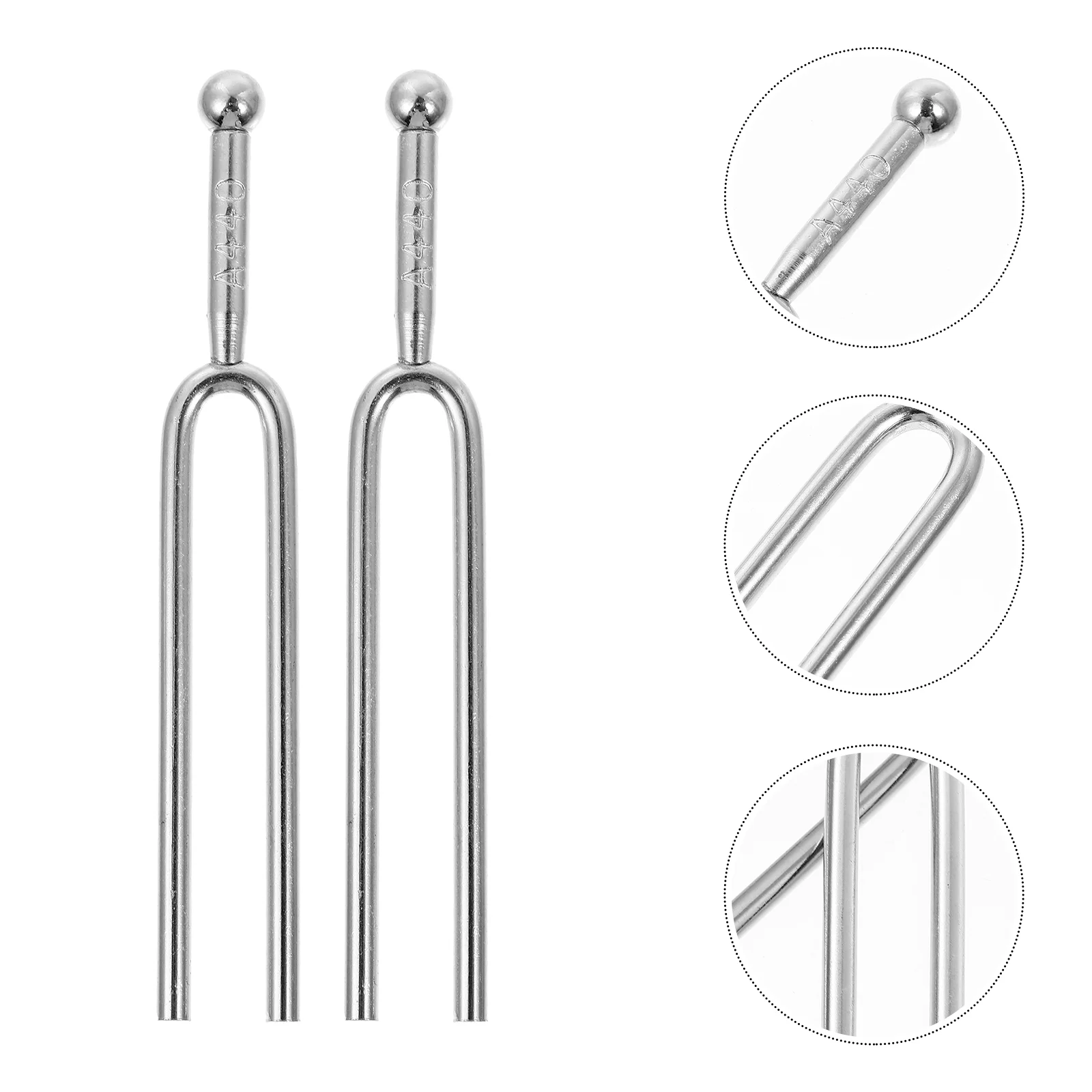 

2 Pcs Tuner Tuning Fork Scientific Octave Forks Aluminum Alloy Musical Accessories