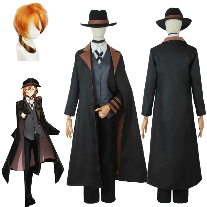 Anime Bungou Stray Dogs Nakahara Chuuya Cosplay Costume Suit Uniform Coat Jacket Pants Hat Women Men Halloween Party Ball Set
Anime Bungou Stray Dogs Nakahara Chuuya Cosplay Costume Suit Uniform Coat Jacket Pants Hat Women Men Halloween Party Ball Set