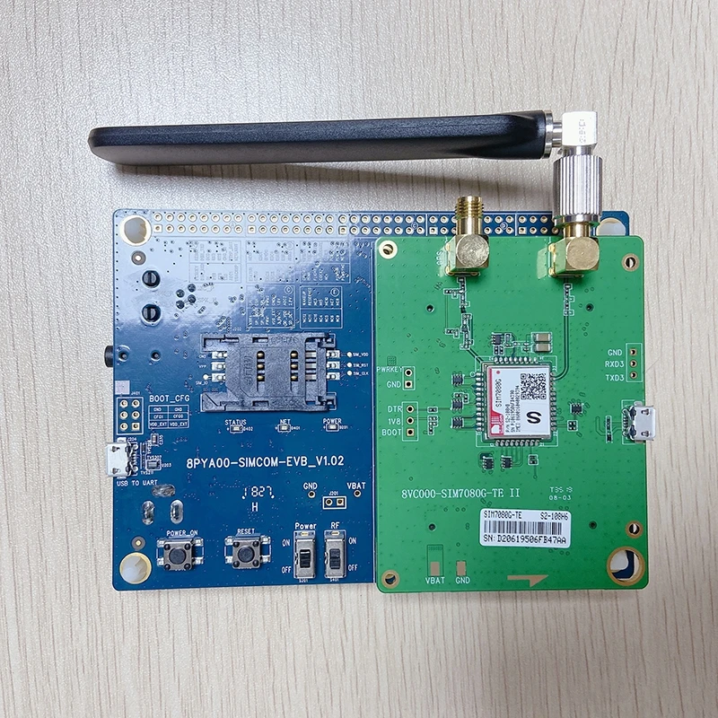 

SIMCOM SIM7080G EVB Board Multi-Band CAT-M and NB-IoT dual mode module solution in a SMT type compatible with SIM868