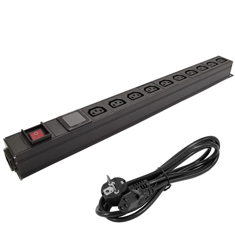 Network Rack PDU aluminium alloy Power Strip 10 Ways C13 output socket With SPD 2m extension cable C14 interface ammeter
Network Rack PDU aluminium alloy Power Strip 10 Ways C13 output socket With SPD 2m extension cable C14 interface ammeter
