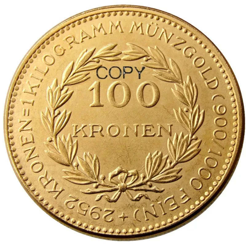 Италия 1924 100 Kronen Позолоченные копировальные монеты 
Италия 1924 100 Kronen Позолоченные копировальные монеты