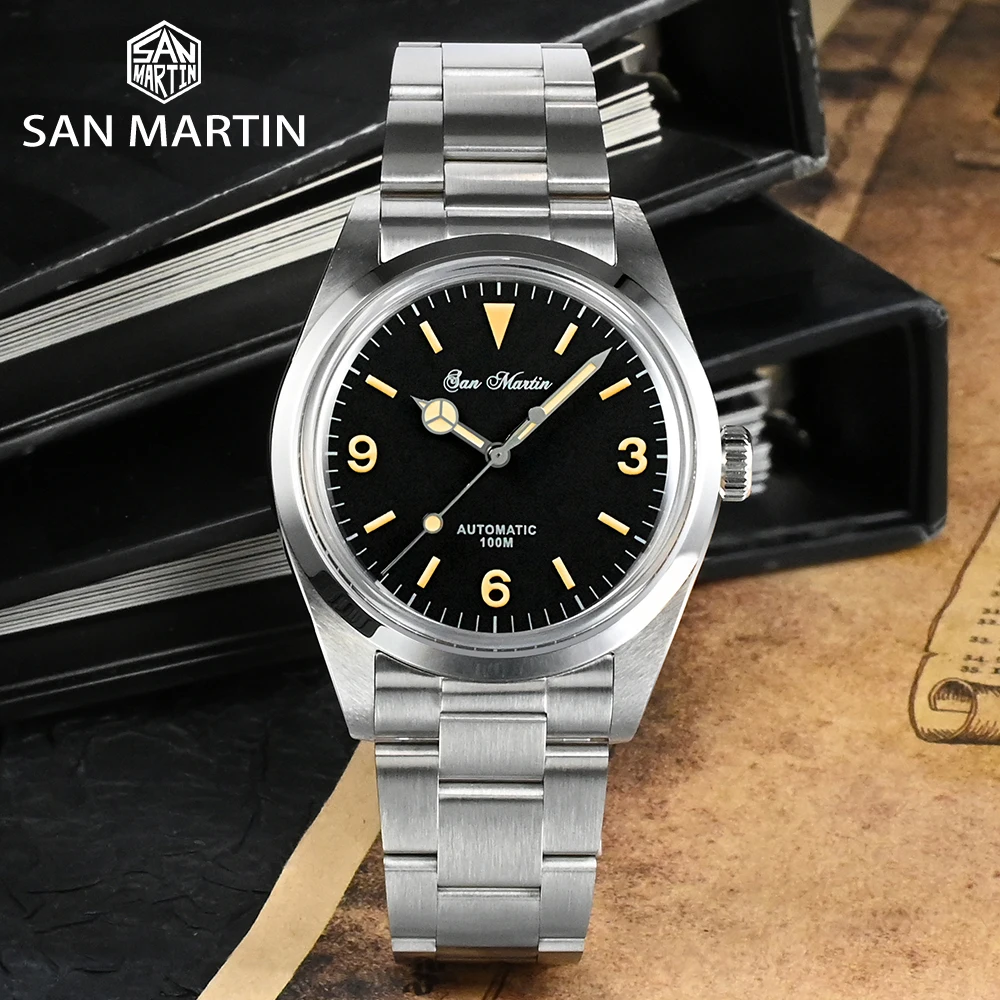 San Martin 39mm Classic Explore Series Men Watch Luxury Sport Retro Sapphire YN55 Automatic Mechanical Watches 10 Bar Luminous
San Martin 39mm Classic Explore Series Men Watch Luxury Sport Retro Sapphire YN55 Automatic Mechanical Watches 10 Bar Luminous