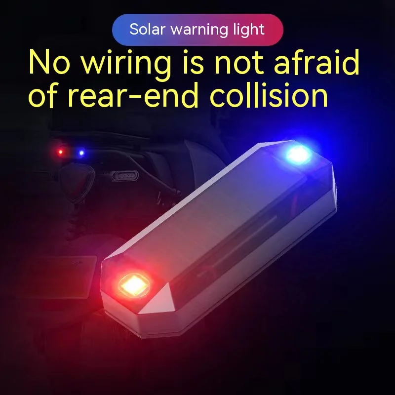 

Car Solar LED Mini Warning Light Night Ride for Motorcycle Electric Vehicle Bicycle Tail Light Anti-rear Strobe Warning Light