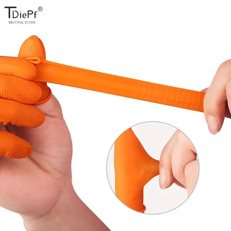 50/100PCS Finger Cots Orange Reusable Natural Rubber Latex Non-slip Finger Cover Fingertip Protector Industry Gloves Nail Art
50/100PCS Finger Cots Orange Reusable Natural Rubber Latex Non-slip Finger Cover Fingertip Protector Industry Gloves Nail Art