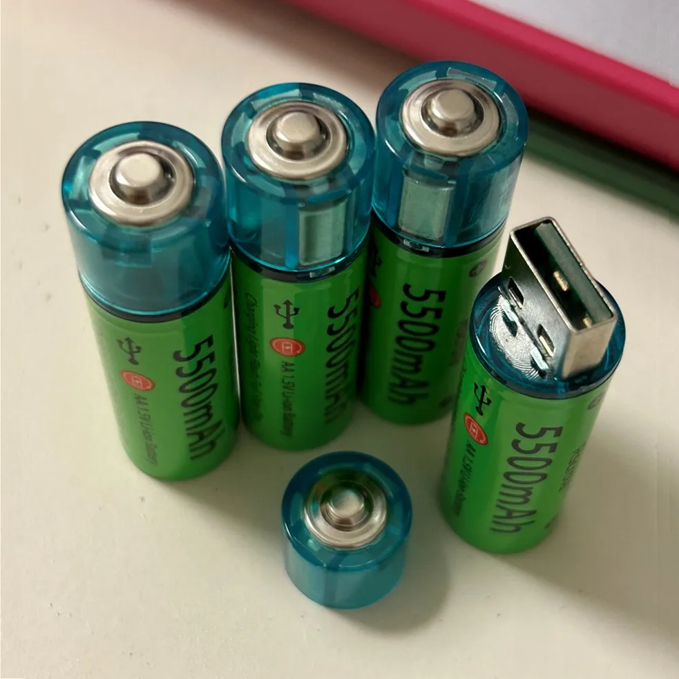 Universal AA Rechargeable Battery Durable 5500mAh Li-ion Battery AA USB Direct Charging for Toys Clocks Game Controllers Cameras Universal AA Rechargeable Battery Durable 5500mAh Li-ion Battery AA USB Direct Charging for Toys Clocks Game Controllers Cameras