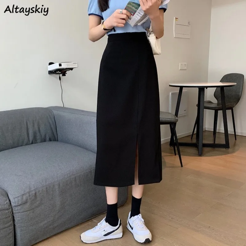 Long Skirts Women High Waist Loose Solid Fashion Elegant Side-slit All-match Office Lady Streetwear Midi A-line French Style Ins
Long Skirts Women High Waist Loose Solid Fashion Elegant Side-slit All-match Office Lady Streetwear Midi A-line French Style Ins