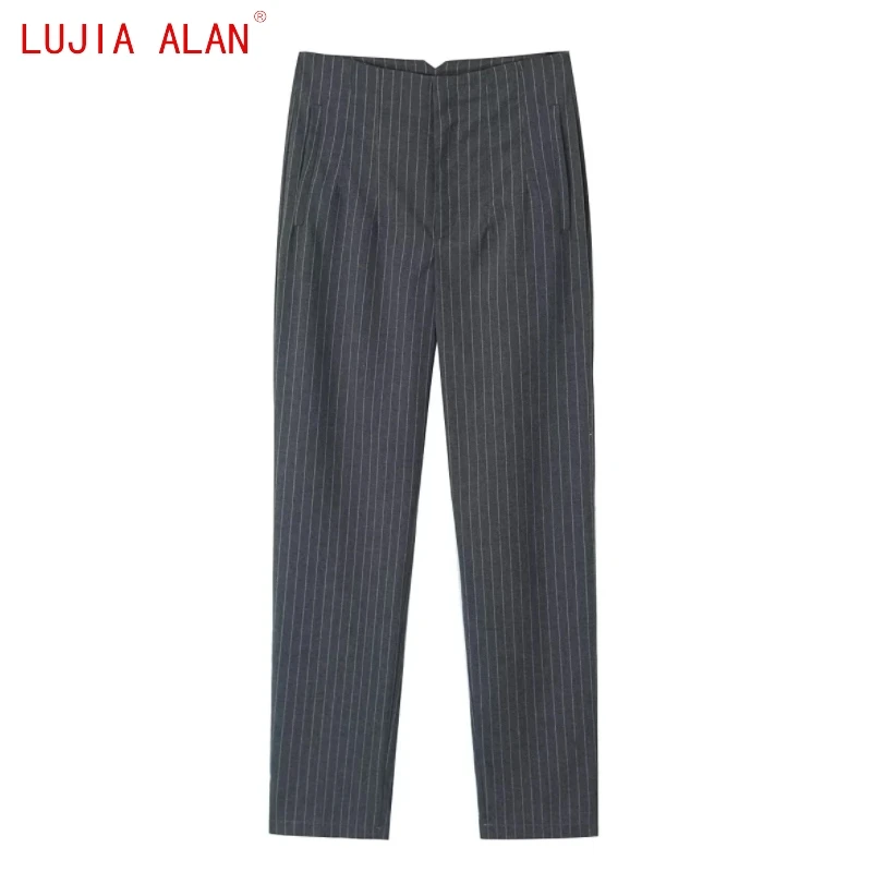 Новые женские полосатые брюки 2 цветов, женские повседневные свободные брюки с высокой талией, LUJIA ALAN P5318
Новые женские полосатые брюки 2 цветов, женские повседневные свободные брюки с высокой талией, LUJIA ALAN P5318