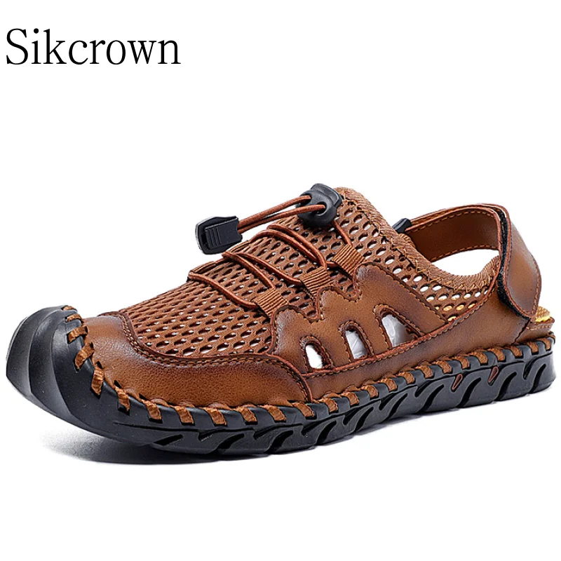 Mens Sandals for Men Leather Sandalias Footwear Mesh Breathable Outdoor Soft Soled Anti-collision Toe Hiking Shoes Wading Big 48
Mens Sandals for Men Leather Sandalias Footwear Mesh Breathable Outdoor Soft Soled Anti-collision Toe Hiking Shoes Wading Big 48