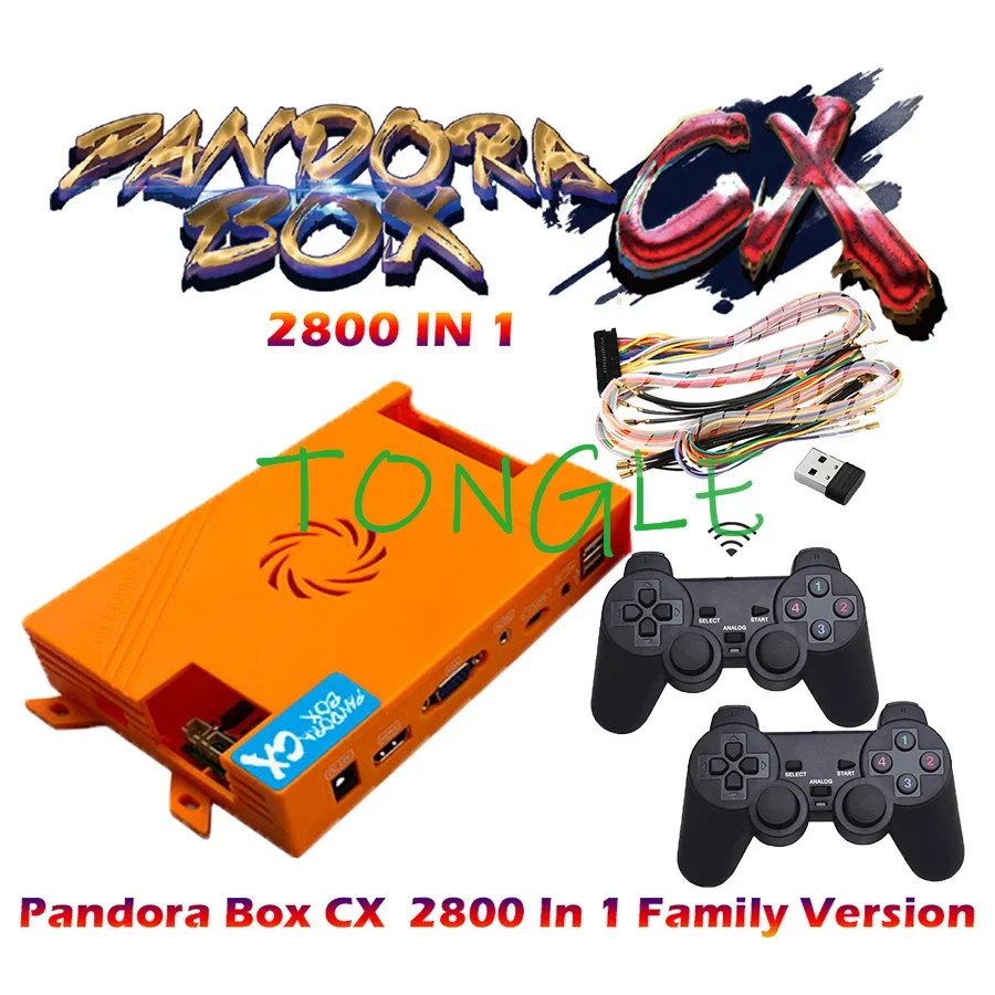 

Latest Pandora Box CX 2800 in 1 Wireless Wired Kit Support Save Game 3P 4P Add FBA MAME SFC SNES MD Game 3D Tekken Mortal Kombat