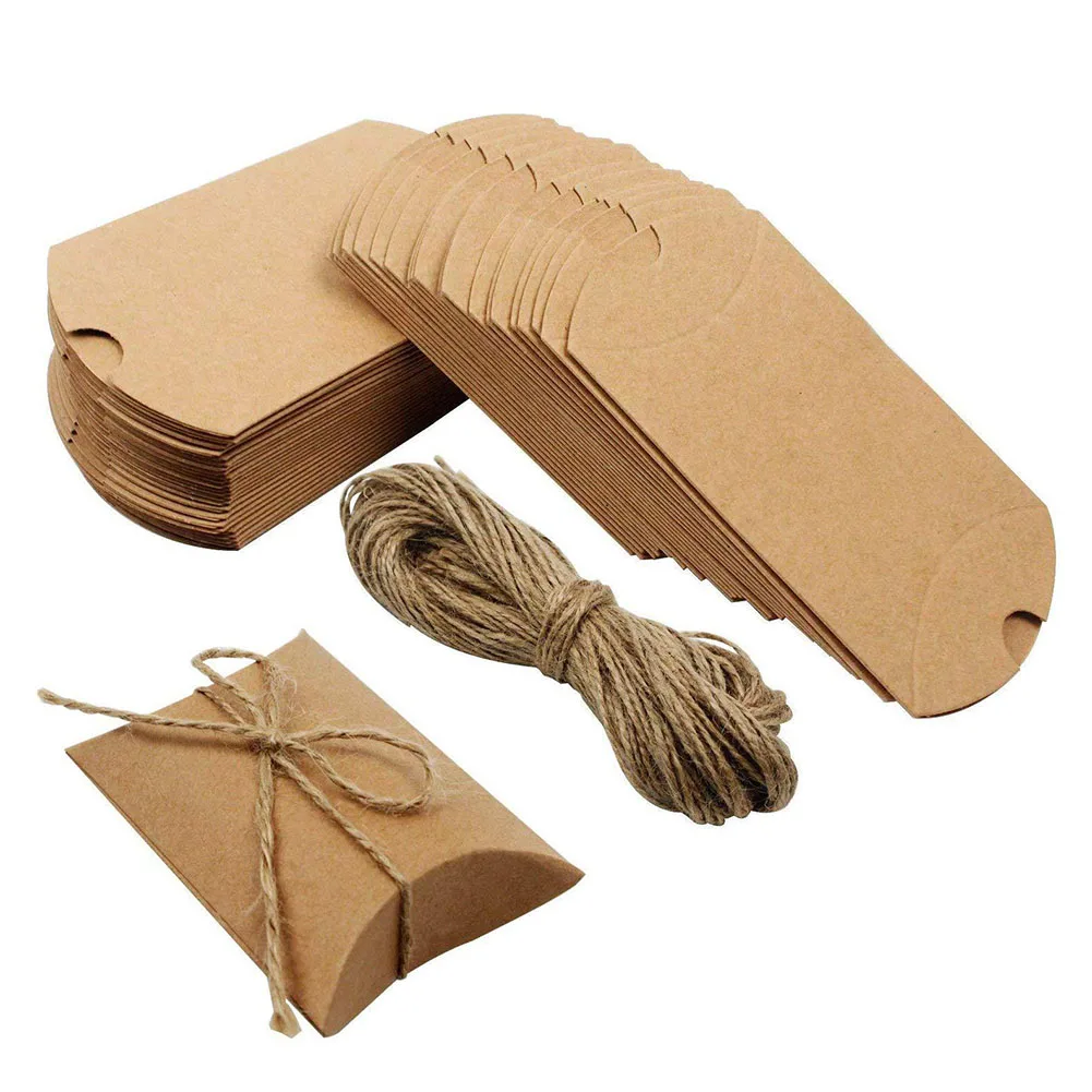 200pcs/lot Pillow Wedding Party Favor Paper DIY Gift Box Candy Boxes Supply Accessories Favour Kraft Paper Gift Boxes
200pcs/lot Pillow Wedding Party Favor Paper DIY Gift Box Candy Boxes Supply Accessories Favour Kraft Paper Gift Boxes