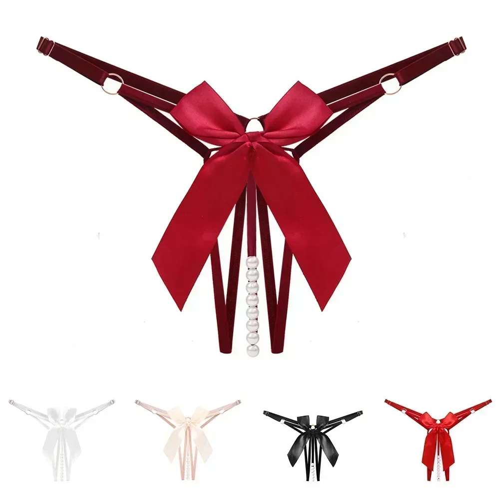 String taille basse pour femme, string sexy, transparent, éléments papillon, coupe couvertes, sous-vêtement épicé chaud, nœud creux, string fin pour femme 5