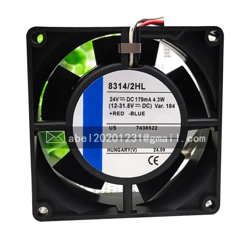 

BRAND NEW 8314/2HL 24VDC 179MA 4.3W 3WIRES ORIGINAL COOLING FAN 8CM 8032 80*80*32MM