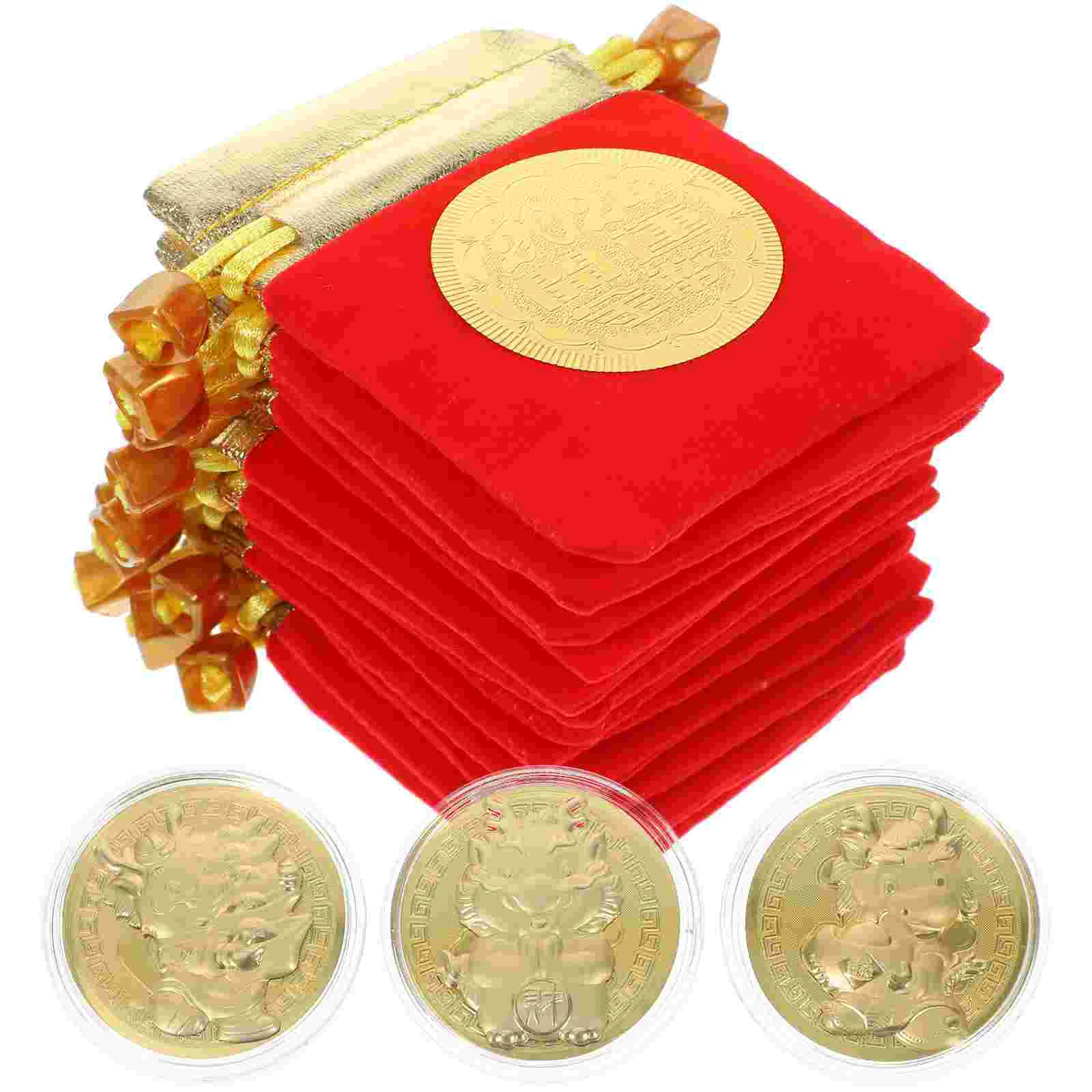 The Year Of Dragon Commemorative Coin with Small Drawstring Gift Dragon Gold Memorial Memorial The Gift
The Year Of Dragon Commemorative Coin with Small Drawstring Gift Dragon Gold Memorial Memorial The Gift