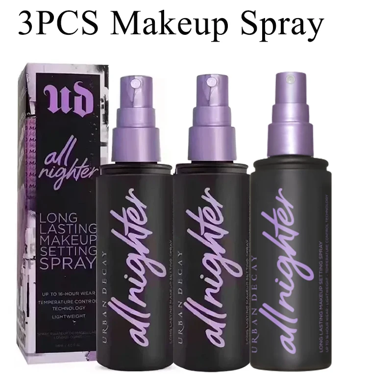 

3pcs Urban Decay Makeup Setting Spray for Makeup Fast-Forming Film Moisturizing Matte Spray Oil Control Anti-Sweat Anti-Smudge