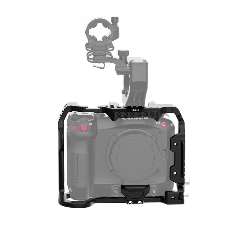 NITZE Camera Cage w Lens Support and HDMI Cable Clamp ARRI Rosette Mount FOR CANON C70 - T-C02B 
NITZE Camera Cage w Lens Support and HDMI Cable Clamp ARRI Rosette Mount FOR CANON C70 - T-C02B