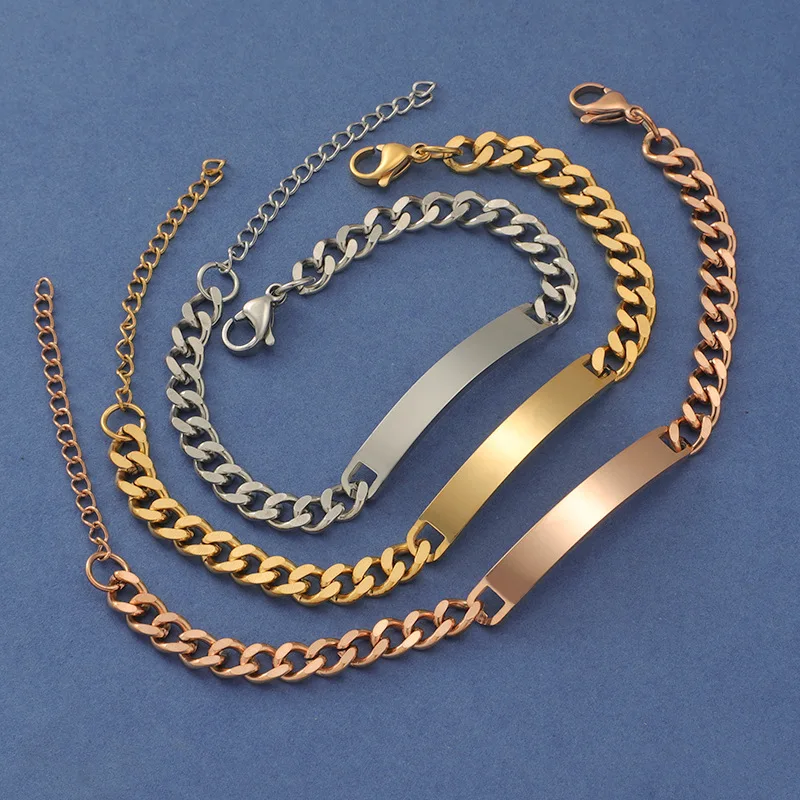 10Pcs/Lot Stainless Steel Cuban Chain Bracelet Classic Jewelry Bracelet With Extender Men Women
10Pcs/Lot Stainless Steel Cuban Chain Bracelet Classic Jewelry Bracelet With Extender Men Women
