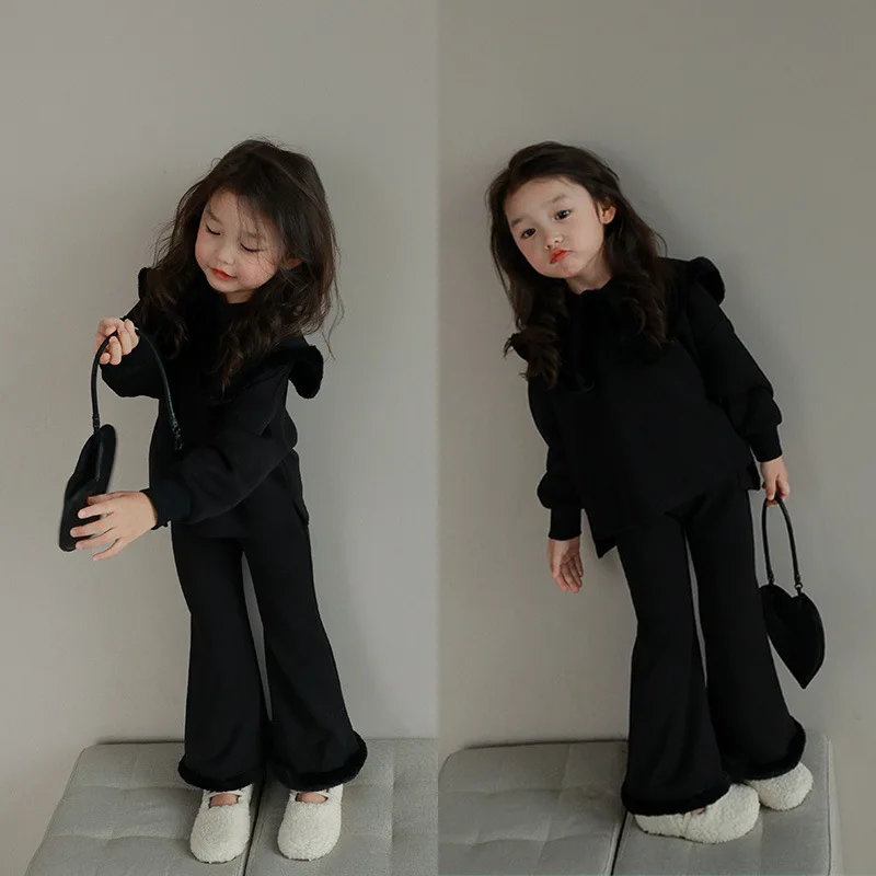 Girls Fleece Large Lapel Solid Color Shirt 2023 Autumn and Winter New Fashionable Baby Personality Flare Pants Two Piece Set
Girls Fleece Large Lapel Solid Color Shirt 2023 Autumn and Winter New Fashionable Baby Personality Flare Pants Two Piece Set