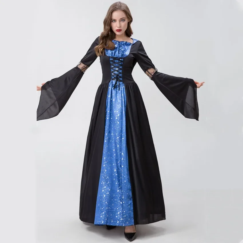 Halloween Evil Witch Cosplay Costumes Women Medieval Vampire Long Dress Outfits Carnival Party Performance Masquerade Clothing
Halloween Evil Witch Cosplay Costumes Women Medieval Vampire Long Dress Outfits Carnival Party Performance Masquerade Clothing