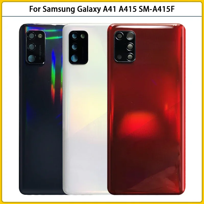 

New For Galaxy A41 A415 SM-A415F/DSN Plastic Panel Battery Cover Back Door A41 Housing Case Sticker Replacement